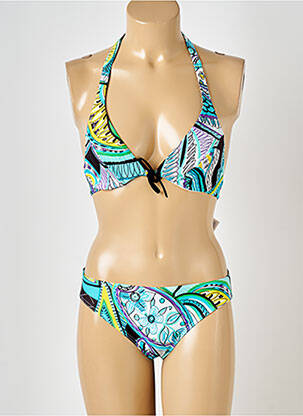 Costum de baie din două piese albastru RASUREL femeie