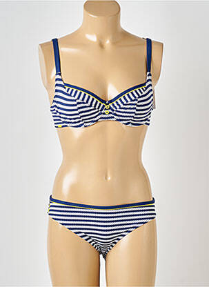 Costum de baie din două piese elasticitate top sutien modelat albastru CLEO BY PANACHE femeie