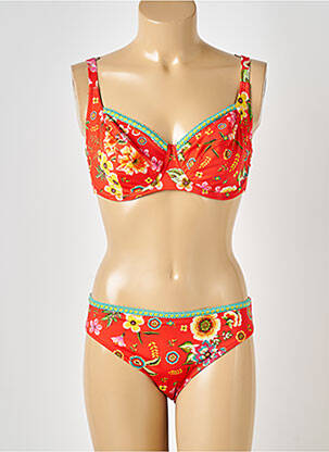 Costum de baie din două piese roșu ANTIGEL femeie