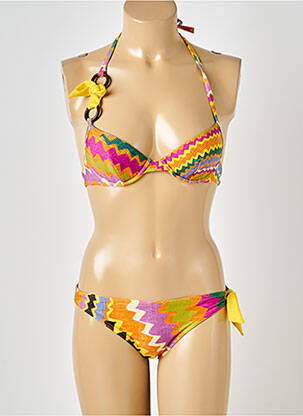 Costum de baie din două piese galben RASUREL femeie