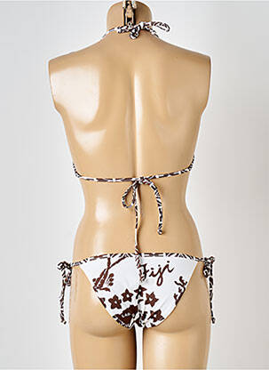 Costum de baie din două piese elasticitate top triunghiuri maro JENNA DE ROSNAY femeie