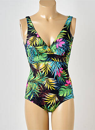 Costum de baie dintr-o singură piesă imprimeu fantezie top sutien modelat negru SUN PLAYA femeie