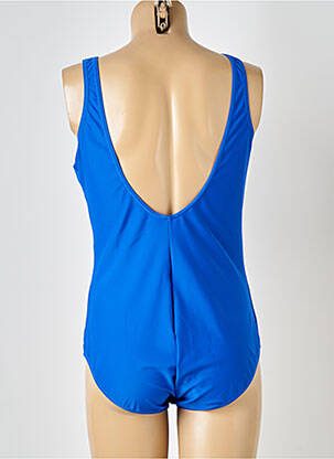 Costum de baie dintr-o singură piesă efect material satinat top sutien modelat albastru SUN PLAYA femeie