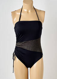 Costum de baie dintr-o singură piesă efect material satinat top sutien modelat negru SUN PLAYA femme