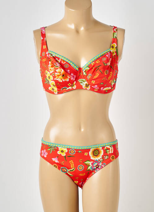 Costum de baie din două piese roșu ANTIGEL femeie