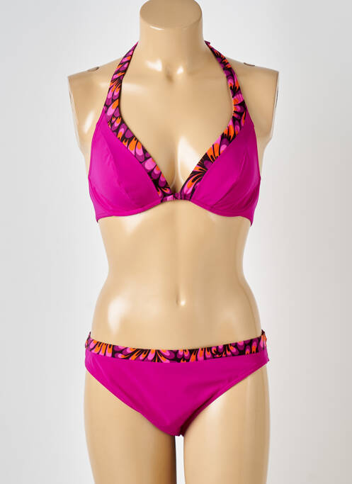 Costum de baie din două piese roz RASUREL femeie