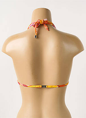 Sutien de costum de baie elasticitate top triunghiuri portocalie LISE CHARMEL femeie