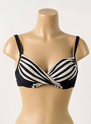 Sutien de costum de baie elasticitate sutien cupe întregi cu decolteu înalt negru !OHO! femeie