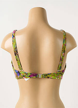 Sutien de costum de baie elasticitate sutien cupe întregi cu decolteu înalt verde ANTIGEL femeie