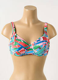 Sutien de costum de baie elasticitate sutien cupe întregi cu decolteu înalt roz ROSA FAIA femme