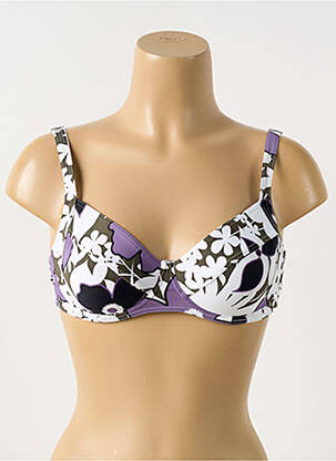 Sutien de costum de baie elasticitate sutien cupe întregi cu decolteu înalt violet COMPAGNIE DU SOLEIL femeie