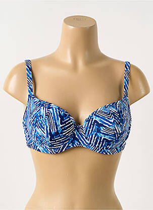 Sutien de costum de baie elasticitate sutien cupe întregi cu decolteu înalt albastru CLEO BY PANACHE femeie