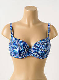 Sutien de costum de baie elasticitate sutien cupe întregi cu decolteu înalt albastru CLEO BY PANACHE femeie