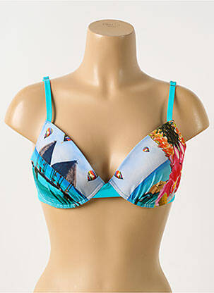 Sutien de costum de baie top sutien modelat top sutien modelat albastru ANTIGEL femeie