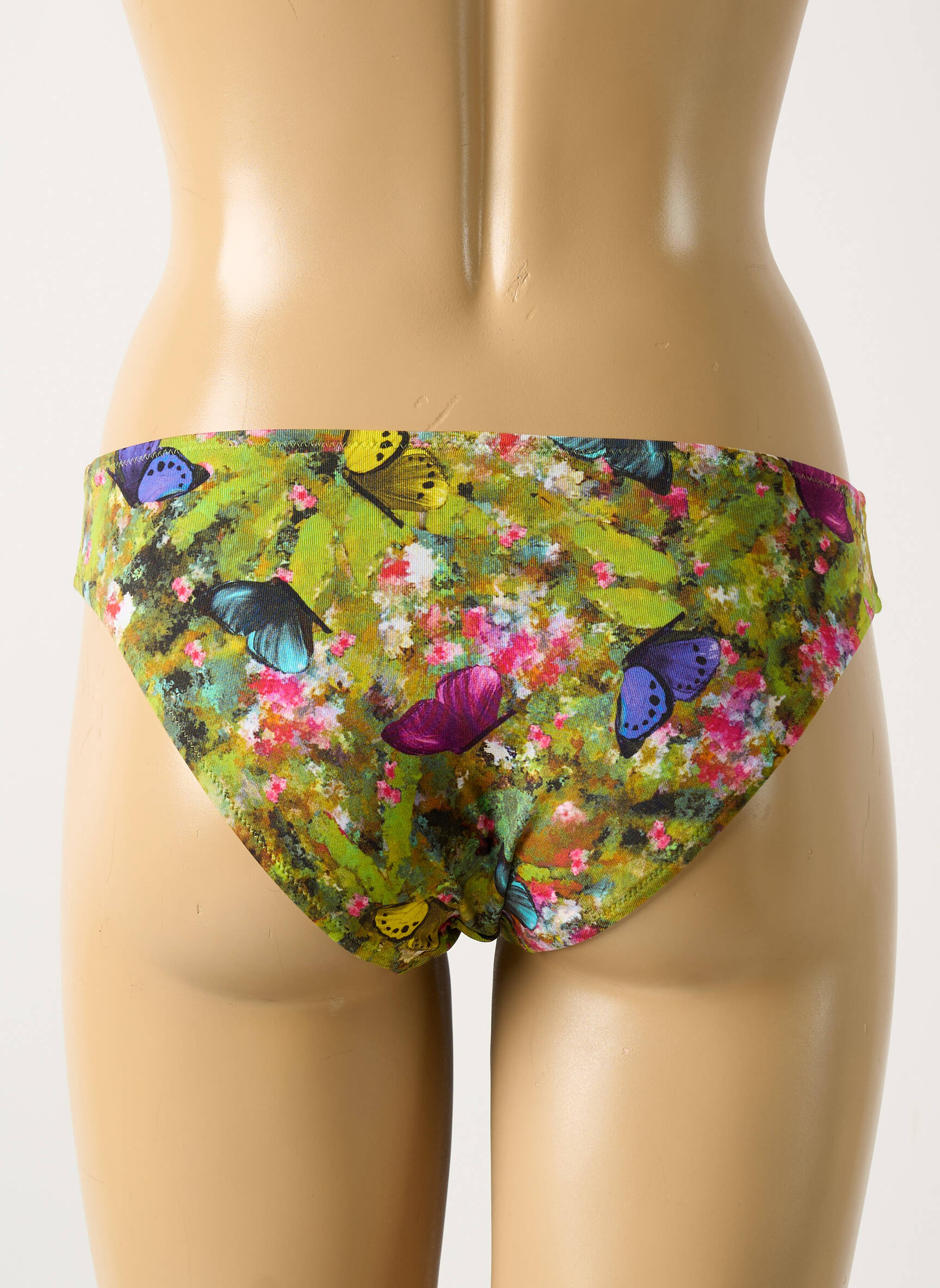 Chiloți de baie imprimeu floral chiloți verde ANTIGEL femeie