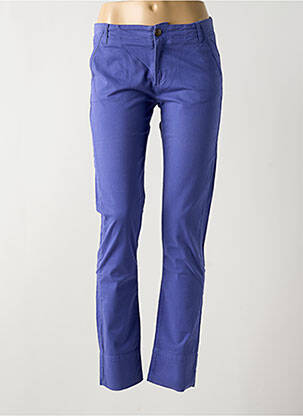 Pantalon chino țesătură poplin mărime normală violet LE PETIT BAIGNEUR femeie