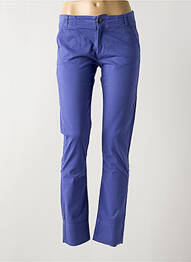 Pantalon chino țesătură poplin mărime normală violet LE PETIT BAIGNEUR femme