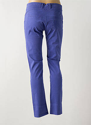 Pantalon chino țesătură poplin mărime normală violet LE PETIT BAIGNEUR femeie