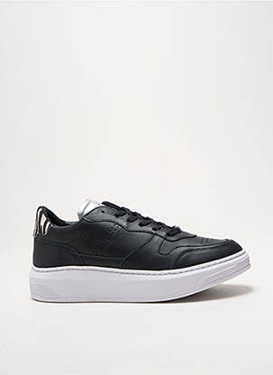 Adidași material neted toc de 4 la 6 cm negru PIOLA femeie