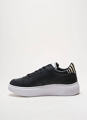 Adidași material neted toc de 4 la 6 cm negru PIOLA femeie