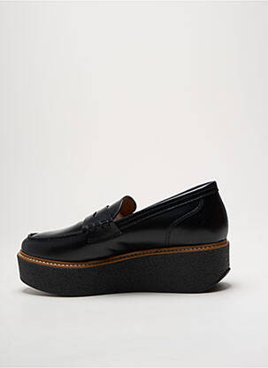 Mocasini țesătură satinată toc de 4 la 6 cm negru ANNE BLUM femme