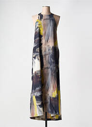 Rochie lungă imprimeu fantezie fără mâneci gri RRD (ROBERTO RICCI DESIGNS) femeie