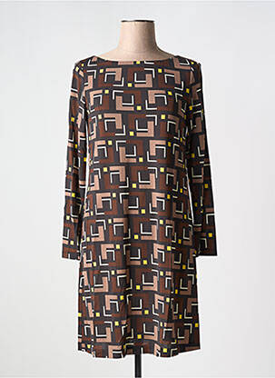 Rochie midi maro MALIPARMI femeie