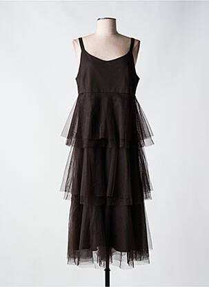 Rochie lungă fără mâneci fără mâneci negru MARC AUREL femeie