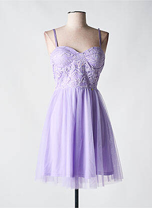 Rochie midi închidere cu fermoar la spate bretele subțiri violet RINASCIMENTO femeie
