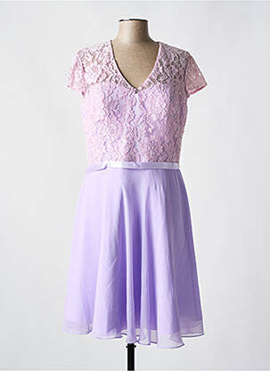 Rochie midi mâneci scurte mâneci scurte violet FASHION NEW YORK femeie