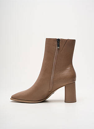 Botine/ghete material neted toc de 7 la 9 cm bej TAMARIS femeie