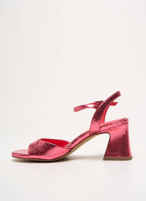 Sandale/pantofi decupați închidere cu bride toc de 7 la 9 cm roz TAMARIS femme