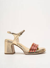 Sandale/pantofi decupați țesătură satinată toc de 4 la 6 cm auriu TAMARIS femme