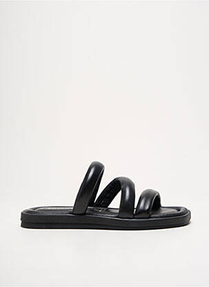 Sandale/pantofi decupați material neted toc plat până la 3 cm negru TAMARIS femme