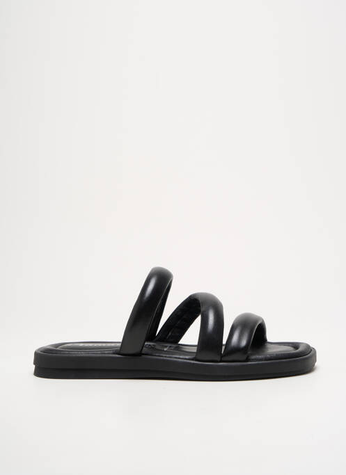 Sandale/pantofi decupați material neted toc plat până la 3 cm negru TAMARIS femme