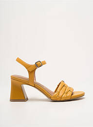 Sandale/pantofi decupați material neted toc de 4 la 6 cm galben TAMARIS femme