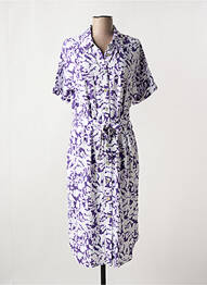Rochie midi țesătură crep mâneci scurte violet YEST femme