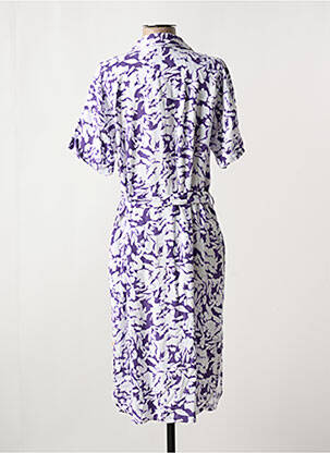 Rochie midi țesătură crep mâneci scurte violet YEST femeie