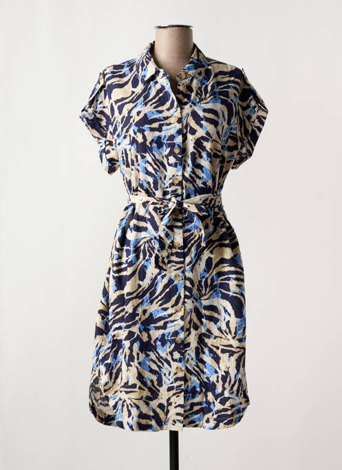 Rochie midi croială fluidă mâneci scurte albastru YEST femme