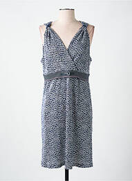 Rochie midi imprimeu floral fără mâneci albastru LO! LES FILLES femeie