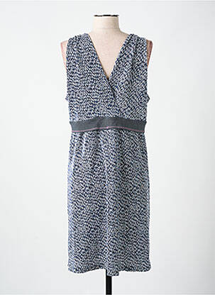 Rochie midi imprimeu floral fără mâneci albastru LO! LES FILLES femeie
