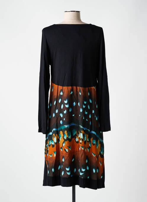 Rochie midi croială evazată mâneci lungi negru AN II VITO femme