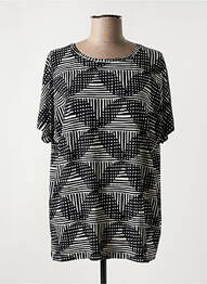 Tricou croială dreaptă mâneci scurte negru MASAI femeie