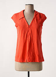 Polo elasticitate mâneci scurte portocaliu SEMIOLOGY femme