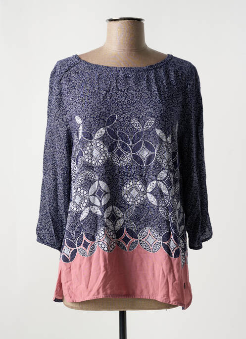 Tunică mâneci lungi guler rotund albastru WHITE STUFF femme