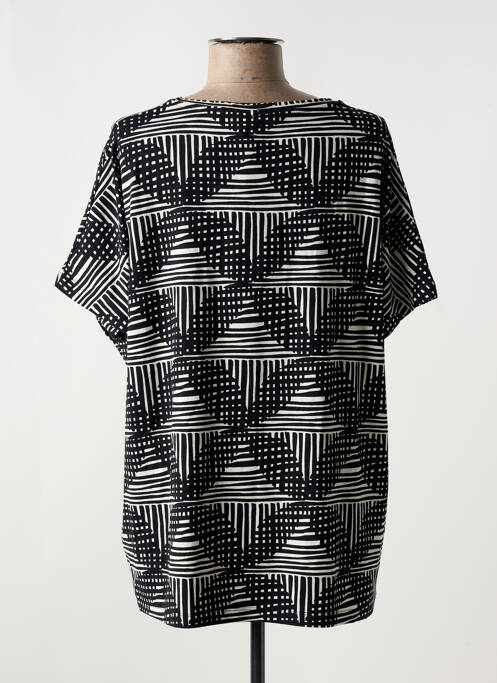 Tricou croială dreaptă mâneci scurte negru MASAI femme