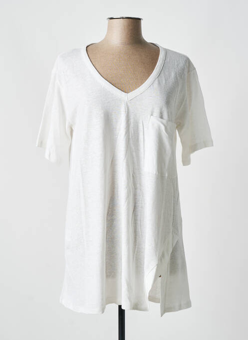 Tunică mâneci scurte alb OZAI N KU femeie