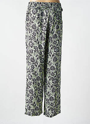 Pantalon larg țesătură poplin mărime normală verde YEST femeie