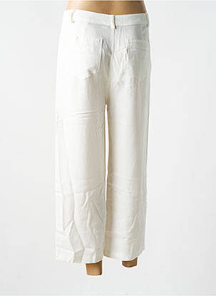 Pantalon 7/8 țesătură poplin mărime normală alb ZIBI LONDON femeie