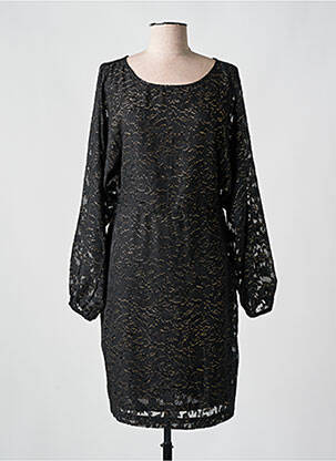 Rochie midi croială fluidă mâneci lungi negru ICHI femeie